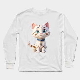 Animated Cat Long Sleeve T-Shirt